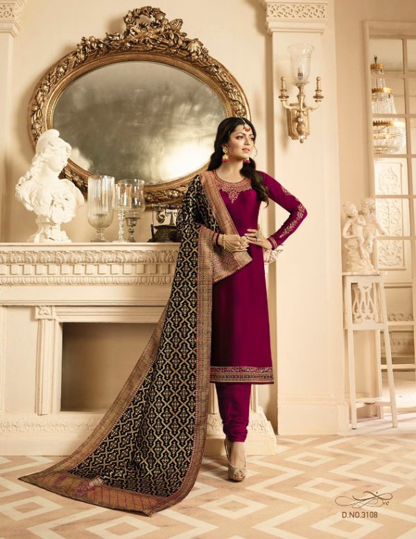 attractive-wine-color-satin-with-embroidery-and-stone-work-salwar-suit
