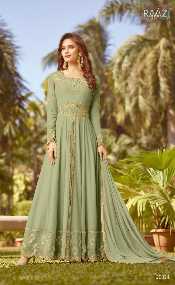 captivating-olive-green-color-fox-georgette-with-embroidery-work-suit