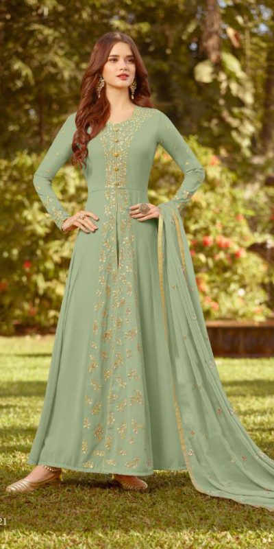 statuesque-sage-green-color-fox-georgette-with-embroidery-work-suit