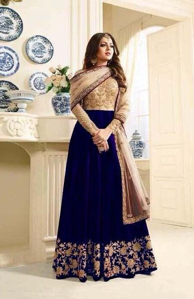 stunning-look-with-blue-georgette-with-embroidery-stone-work-suit