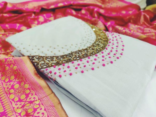 yammy-white-color-pure-modal-silk-salwar-suit-with-colorful-banarasi-dupatta