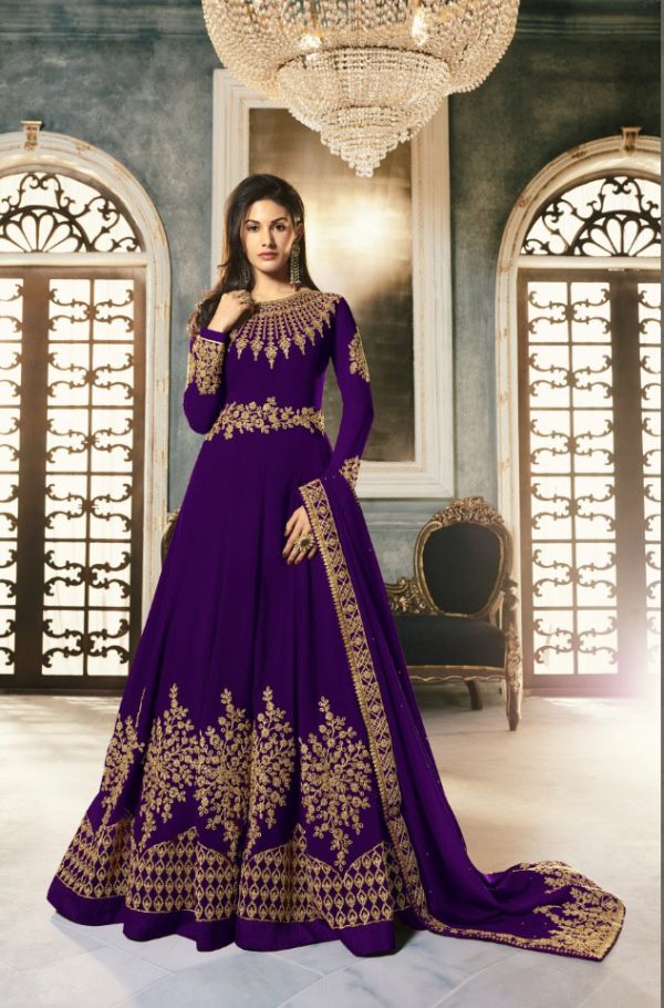 special-violet-color-pure-georgette-with-cording-stone-work-anarkali-suit