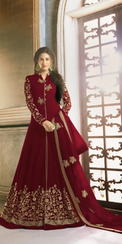 perfect-maroon-color-faux-georgette-with-embroidery-stone-work-anarkali-suit