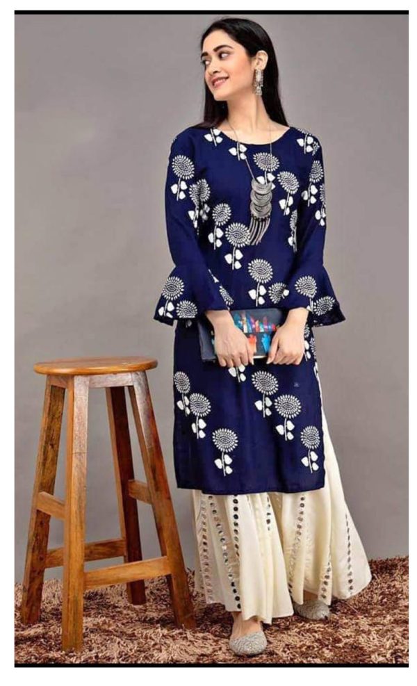 blue-color-heavy-rayon-floral-kurta-for-women-1
