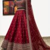 Elegant Red Color Embroidery Sequence Work?Festive Lehenga Choli
