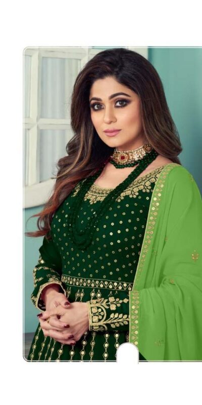 FC 8544 Green?Green Gown : Georgette?Work : Sequence Embroidery Work Casual, Wedding, Festive, Events, Designer Party Wear, Gown @2299/- | Gowns, Bollywood Gowns, Creative Gowns, Designer Gowns, Embroidered Gowns, Party Wear Gowns, Salwar suit, Casual Suits, Designer Suits