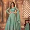 Beautiful Sky-blue Color Sequence With Embroidery Work Gown