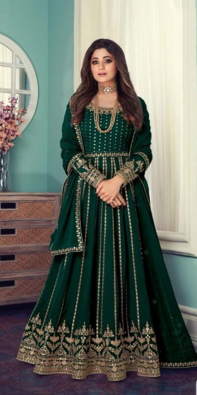 FC 8545 Green Gown : Georgette?Work : Sequence Embroidery Work , Wedding, Festive, Events, Designer Party Wear, Gown @2299/- | Gowns, Bollywood Gowns, Creative Gowns, Designer Gowns, Embroidered Gowns, Party Wear Gowns, Salwar suit, Casual Suits, Designer Suits