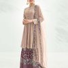 Latest Brown Color Georgette With Embroidery Work Sharara Suit