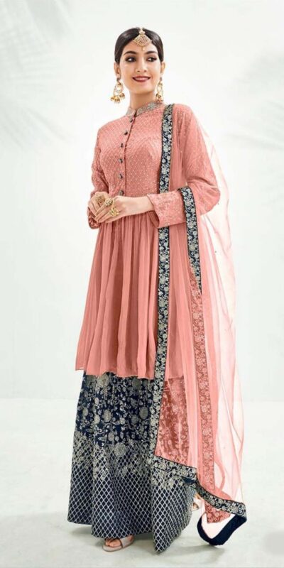 ?FC 1173 Orange Top : Georgette Work : Embroidery Work Dupatta : Heavy Net Inner : Santoon Wedding, Party, Festive, Events @2449/- | Salwar suit, Creative suits, Designer Suits, Palazzo Suits, Party Wear Suits, Straight Suits