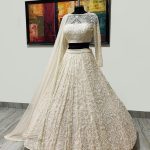 Beautiful White Color Georgette with embroidery Lehenga Choli