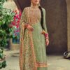 ?FC 1207 Green Top : Georgette Work : Embroidery Work Dupatta : Georgette Inner : Santoon Wedding, Party, Festive, Events @2199 | Salwar suit, Creative suits, Designer Suits, Palazzo Suits, Party Wear Suits, Straight Suits