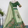 New Exclusive Green Color Silk With Heavy Tassels Lehenga Choli