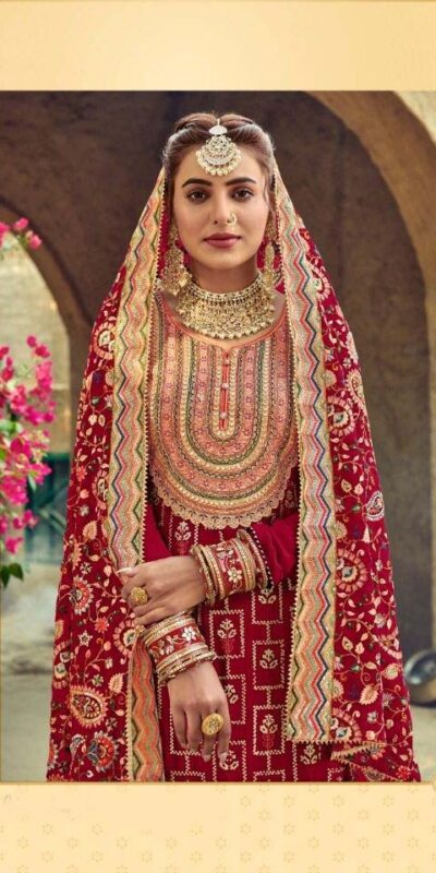 ??FC 1207 Red Top : Georgette Work : Embroidery Work Dupatta : Georgette Inner : Santoon Wedding, Party, Festive, Events @2199 | Salwar suit, Creative suits, Designer Suits, Palazzo Suits, Party Wear Suits, Straight Suits