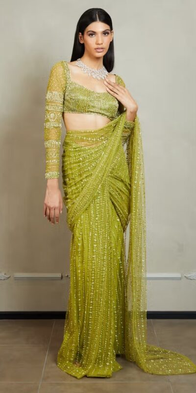 BT 349 Green Saree : Nylon Butterfly Net Work : Sequence & Thread Work, Blouse : Nylon Butterfly net Party Wear, Wedding Wear, Events Etc.@1649/- | Sarees, Bollywood Sarees, Creative Sarees, Designer Sarees, Ethnic Saree, Modern Digital sarees, Party Wear Sarees