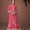 Attractive Red Color Organza Silk With Embroidery And Sequins Work Anarkali Suit