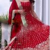 Dreamlike Red Color Georgette With Heavy Embroidery Sequence Work with Attached Pad Gown