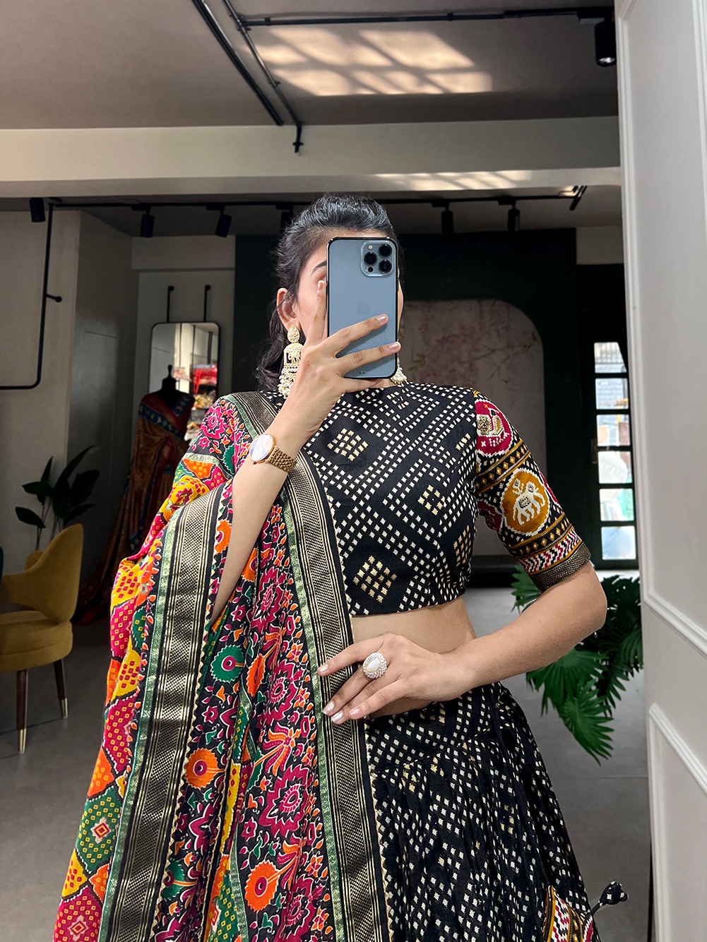 LNB1687 Purple Color Lehenga : Tussar Silk Blouse : Patola Print Work : Foil Work Traditional Wear, Festive, Wedding, Events @2799/- | Lehenga, Bollywood Lehenga, Creative Lehenga, Designer Lehenga, Embroidered Lehenga, Party Wear Lehenga