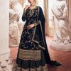 Adorable Blue Color Georgette Embroidery Sequence Sharara Suit