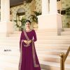 Angel Purple Color Georgette Embroidery work Anarkali Suit