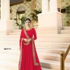 Angel Red Color Georgette Embroidery work Anarkali Suit