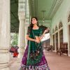 Attractive Purple Color Tussar Silk Patola Printed Lehenga Choli