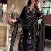 Awesome Black Color Georgette Embroidery Work Salwar Suit