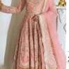 Dreamy Pink Color Heavy Net with sequence And Embroidery Work Anarkali Suit