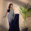 Navy Blue Heavy 60 Gram Georgette Saree