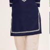 Fashionable Black Color Heavy Rayon With Embroidery Kurti