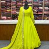 Fashionable Liril Color Pure Soft Faux Georgette Anarkali Suit