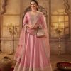Grand Look Pink Color Dola Silk Embroidery Work Anarkali Suit