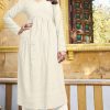Grand Look White Color Heavy Rayon with Schiffli Work Kurti