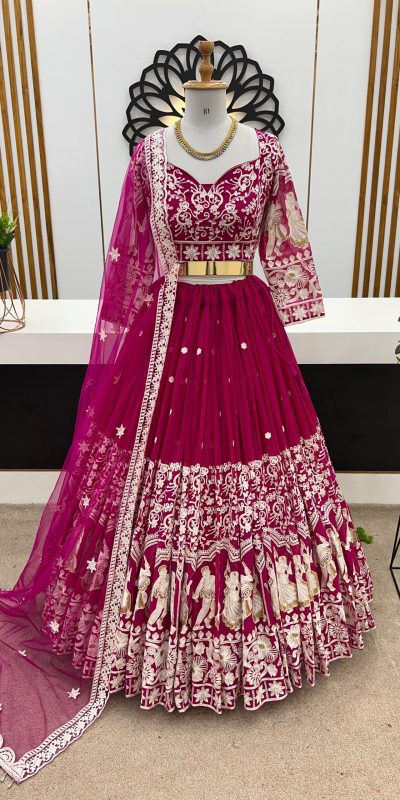Buy Soft Net Party Wear Lehenga Choli In Pink Color Online - LLCV01995 |  Andaaz Fashion