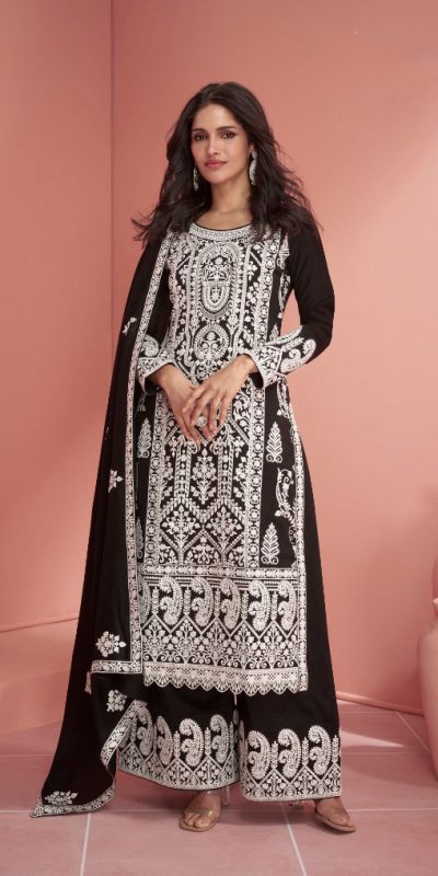 Miracle Black Color heavy sequence Embroidery work Salwar Suit