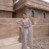 Miracle Grey Color Mono Net Sequins Embroidery work Saree