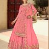 Artful Pink Color Georgette Soft Net Sequence Embroidery Work Lehenga Choli