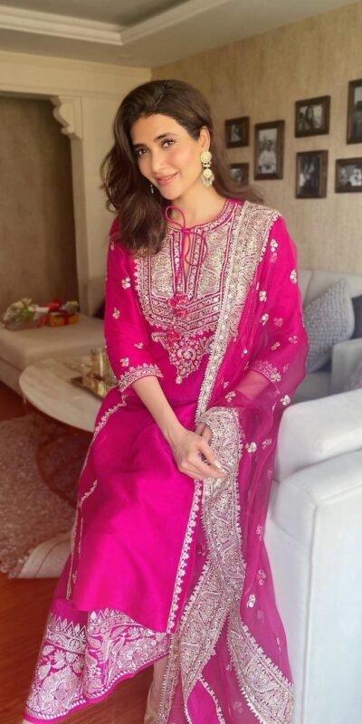 RTC 5306 Pink Top And Plazzo : Taffeta Silk Work: Heavy Embroidery With Sequence Work Karishma Tanna Pink Plazzo Party Casual Wedding @2099 | Salwar suit, Casual Suits, Creative suits, Designer Suits, Palazzo Suits, Party Wear Suits, Straight Suits