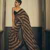 Deepika Padukone In Sabyasachi Gold & Black Color Saree