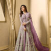 Drashti Dhami Purple Embroidered Georgette Net Anarkali Suit