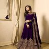 Floor Length Anarkali For Women's In Purple Color With Heavy Georgette