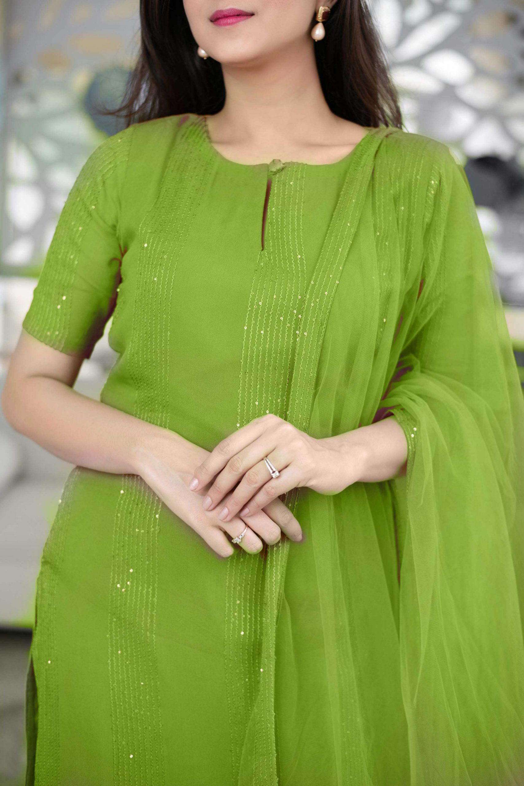 RTCKD 1040 Green Top: Heavy Rayon Dupatta: Net Work: Fancy Thread Embroidery Sequence Work Party, Wedding, Festive @1649/- Only | Salwar suit, Casual Suits, Creative suits, Designer Suits, Party Wear Suits, Straight Suits