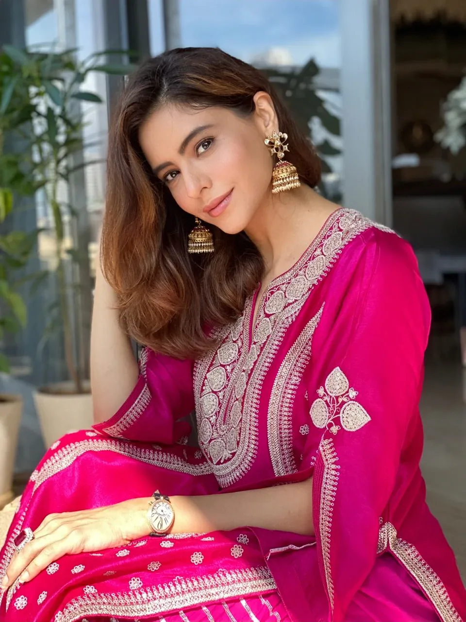 KD 1026 Pink Top : Taffeta Silk Glorious Pink Salwar Suit Work : Embroidery With Sequence Work Party, Wedding, Festive @1699/- Only | Salwar suit, Casual Suits, Creative suits, Designer Suits, Palazzo Suits, Party Wear Suits, Straight Suits