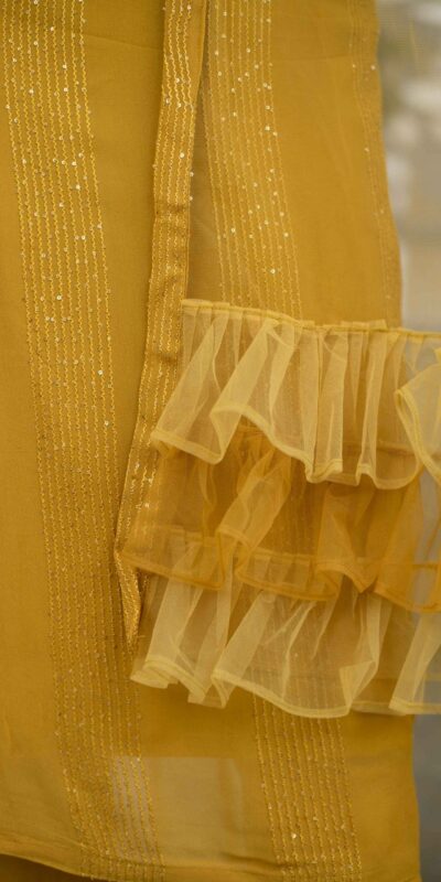 RTCKD 1040 Yellow Top: Heavy Rayon Dupatta: Net Work: Fancy Thread Embroidery Sequence Work Party, Wedding, Festive @1649/- Only | Salwar suit, Casual Suits, Creative suits, Designer Suits, Party Wear Suits, Straight Suits