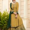 FC 9704 Yellow Top : Georgette Work : Embroidery Work, Mirror Work Wedding, Festive, Events Black Georgette Embroidered Sharara @2099 | Salwar suit, Casual Suits, Creative suits, Designer Suits, Palazzo Suits, Party Wear Suits, Straight Suits