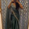 Alluring Green Color Jimmy choo Thread Sequence Work Saree