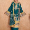 Beautiful Blue Color Chinon Coding Embroidery Salwar Suit