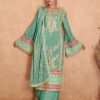 Beautiful Green Color Chinon Coding Embroidery Salwar Suit