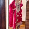 Beautiful Red Color Multi Thread Sequence Work Salwar Suit