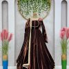Classic Coffee Color Velvet Real Mirror Fancy Lace Salwar Suit